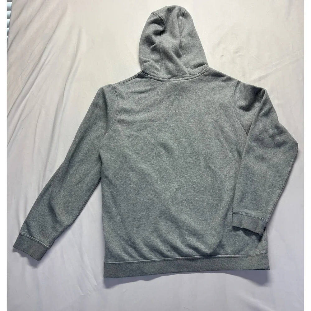 Nike Club Fleece Hoodie Mens Large‎ Heather Gray Embroidered Logo Gym Training